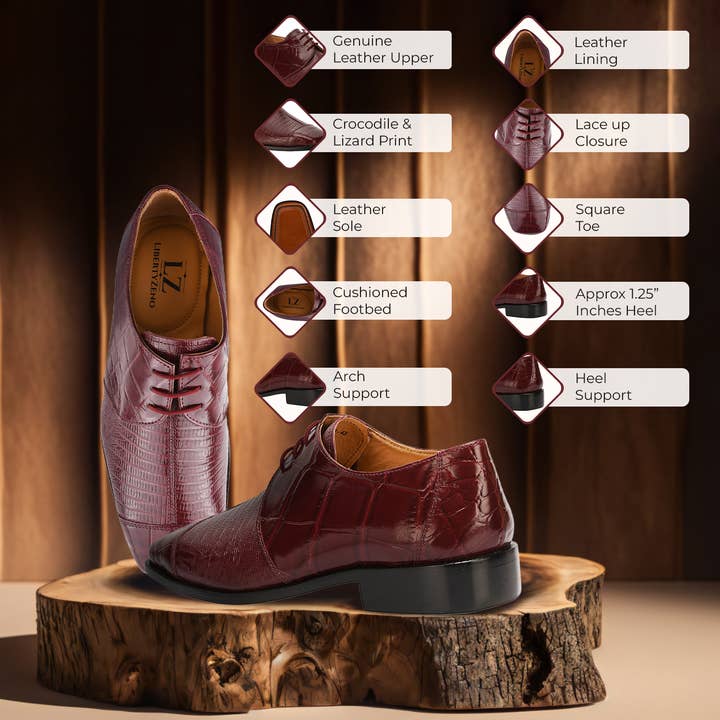 LIBERTYZENO - Venta al por mayor Zapatos Óxford - Hombre - Zapatos de vestir Casanova de cuero estilo Oxford para hombre