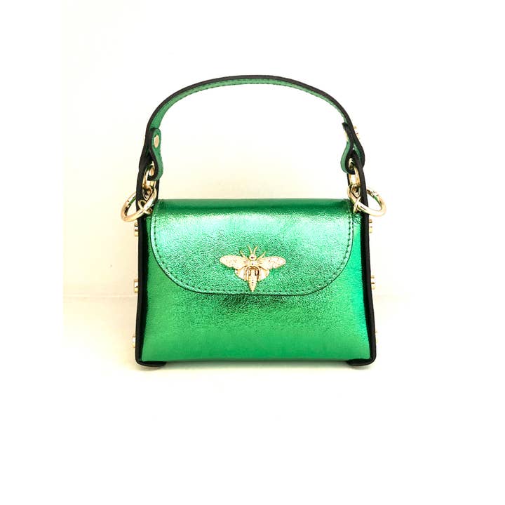 Cassette Barcelona - Vendita all'ingrosso Borsa a tracolla - Donna - Cassette - Borsa L'Abeille Verde Metallizzato