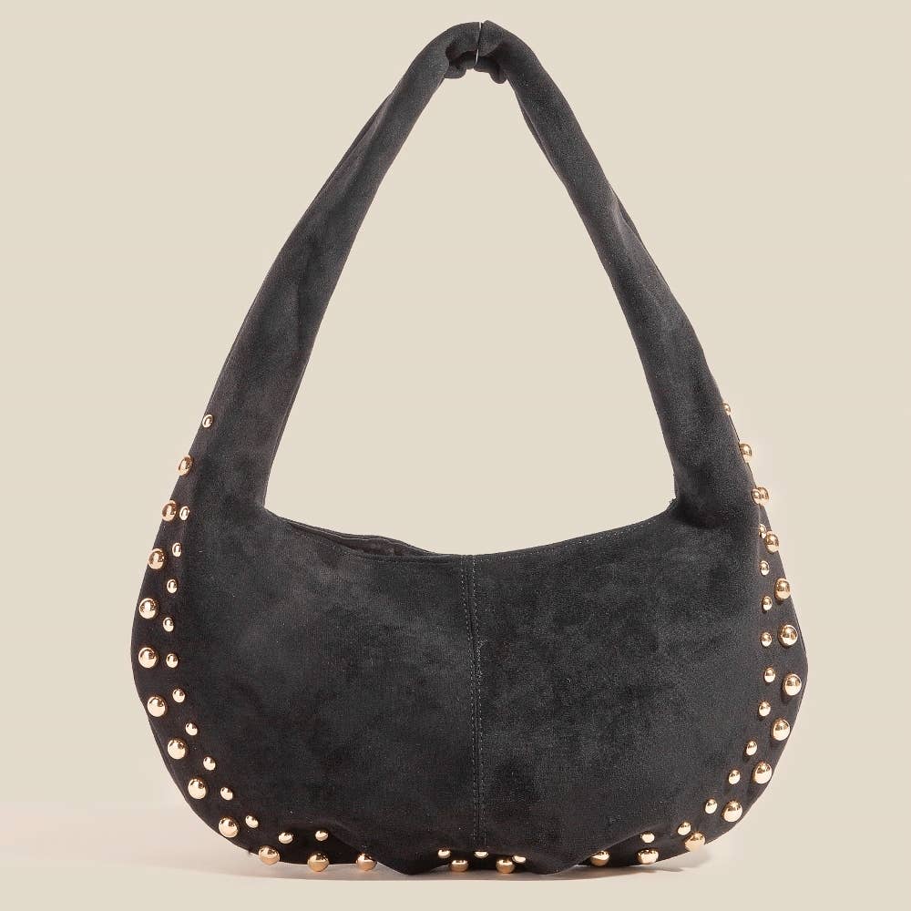 Anarchy Street – wholesale Axelväska - Dam – Handväska i mocka med metallnitar7