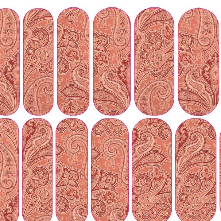 Roze Paisley stickers voor wholesale door DIPPY COW NAILS