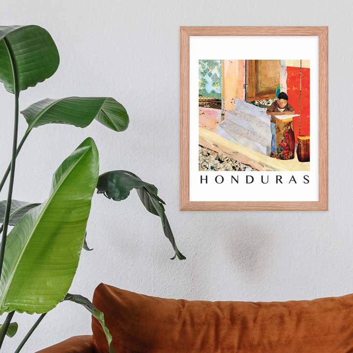 more the merrlier - Wholesale Art Print - Copán Ruinas, Honduras Framed Collage Art Poster Print2