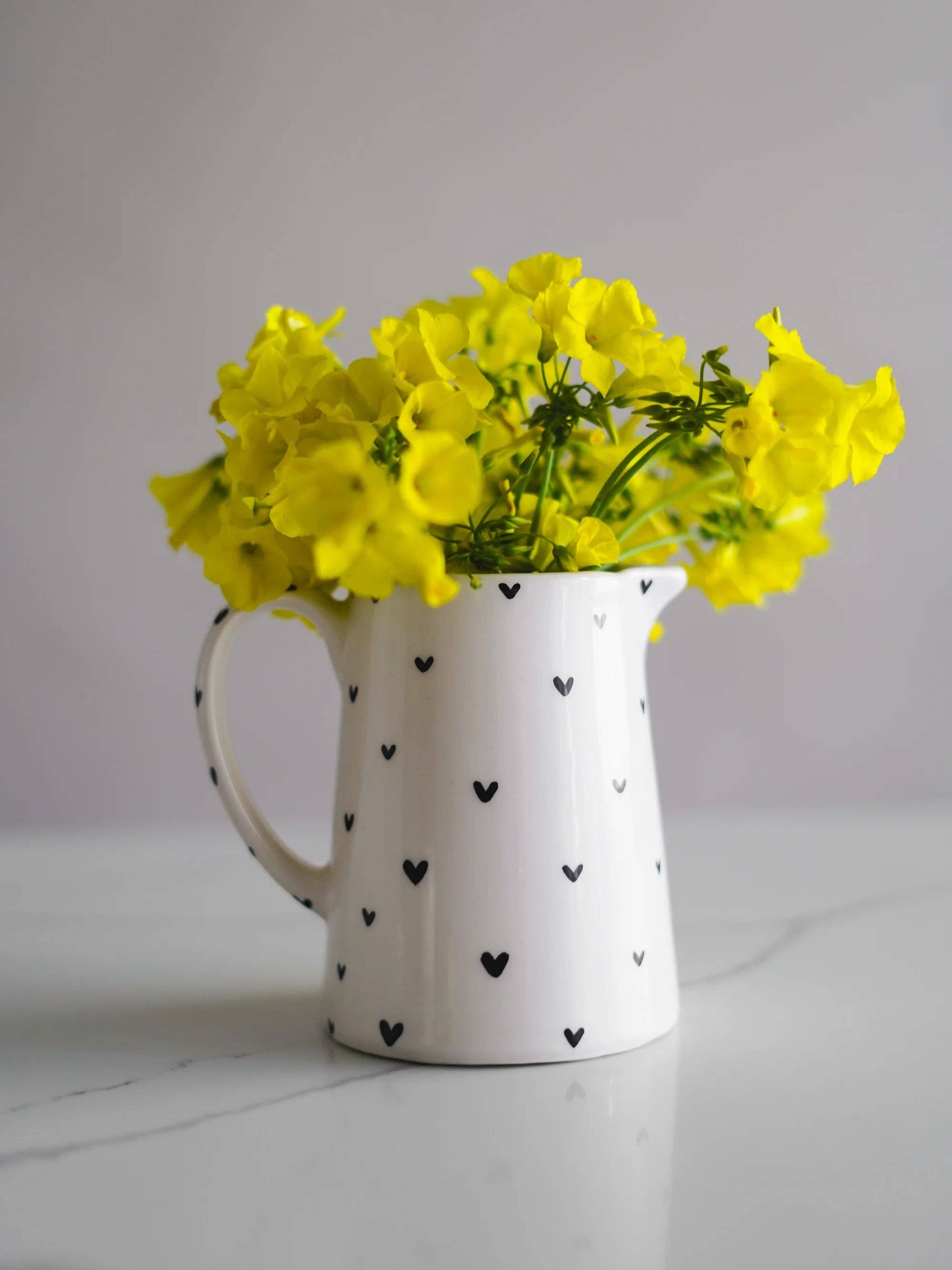 CerAmor Cerâmica - Wholesale Kan - Melkkannetje met zwarte hartjes1