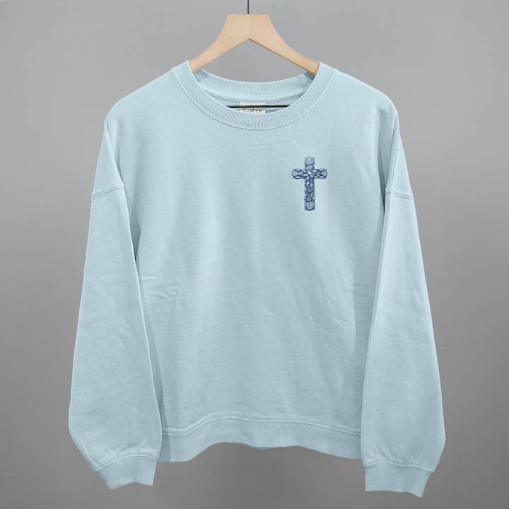 Ivy + Cloth - Wholesale Screen Printed T-Shirt - Women's - Seashell Cross (Left Chest)9