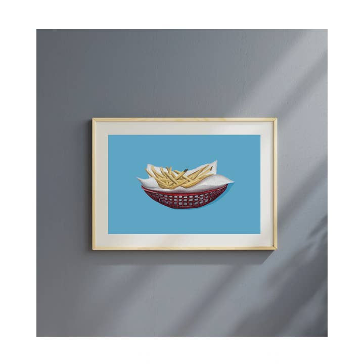 Audrey Gale + Art - Wholesale Art Print - “Basket of Fries” art print 1