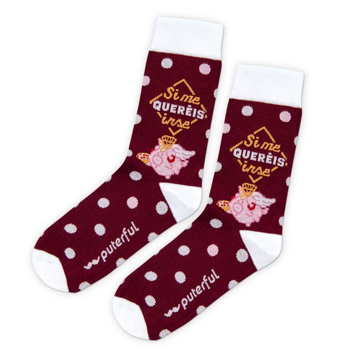 Socks If You Want to Leave Me for wholesale by Puterful