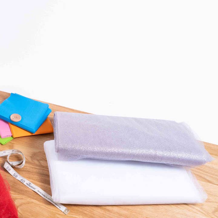 Portofino International Trading, USA - Wholesale Fabric - Tulle Fabric Bolt - 54" x 10yds - White3