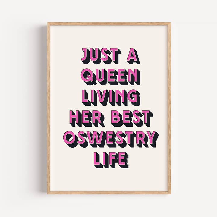 Just A Queen Living Her Best Life - Customised A3 Art Print for wholesale by Timmy Loves