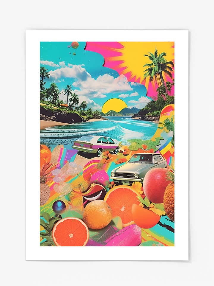 Tirage de collage psychédélique n° 4 pour la vente par Collett Studios