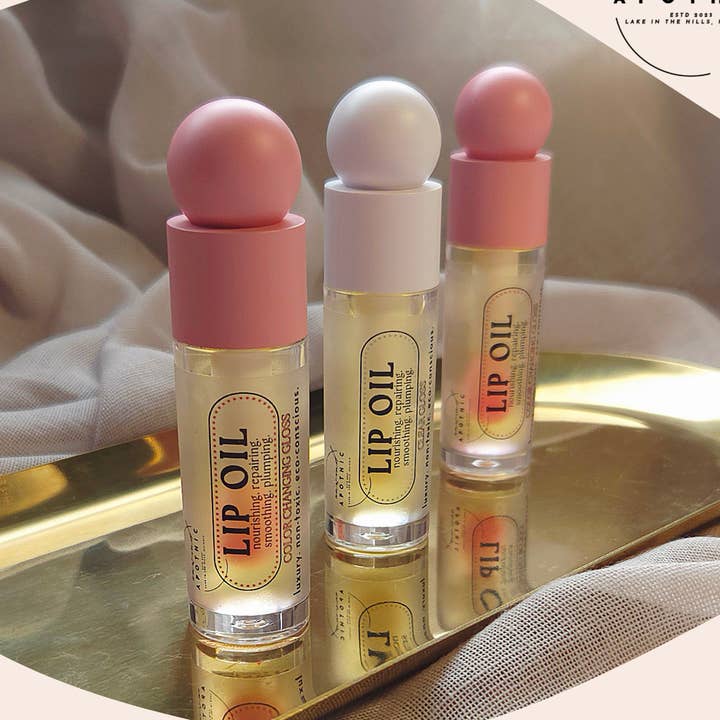 Farveskiftende læbeolie tint + plumper for engroshandel hos Unwind Apothic