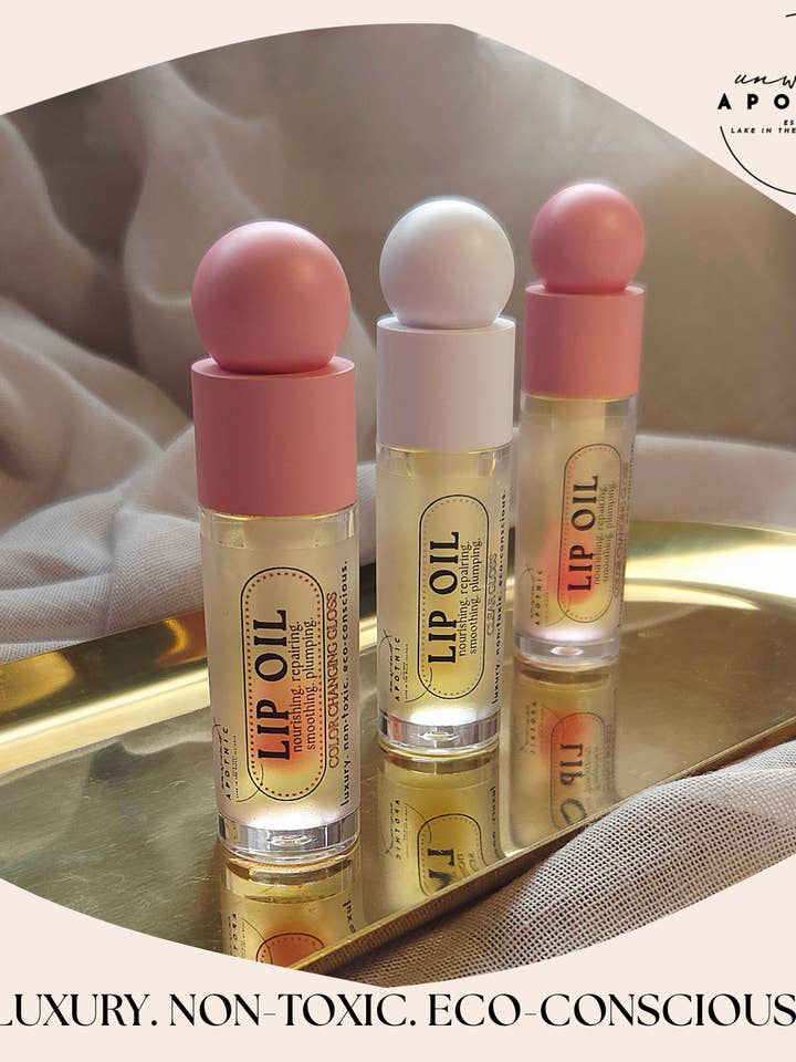 Olio Labbra Cambia Colore + Volumizzante per la vendita all'ingrosso da parte di Unwind Apothic