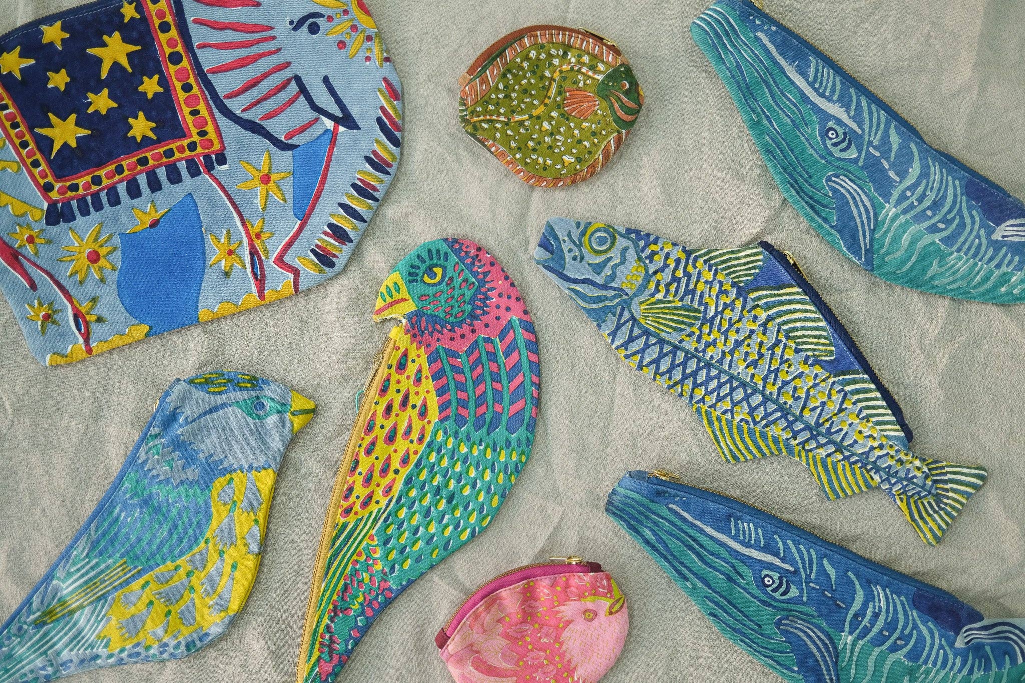 East End Press – Großhandel Federmäppchen/Federtasche – Stofftasche mit Fischmotiv4