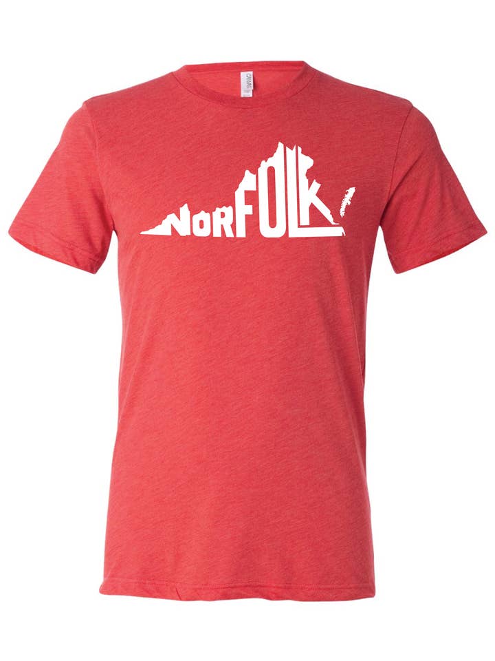 Norfolk VA Stately Shirt - Red for wholesale by The Stately Shirt Co.