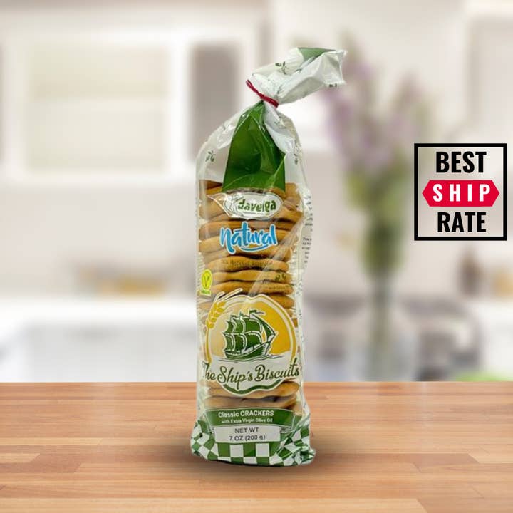 Daveiga Classic Natural Olive Oil Crackers 200 g – 10/case for wholesale by Casacella Foods