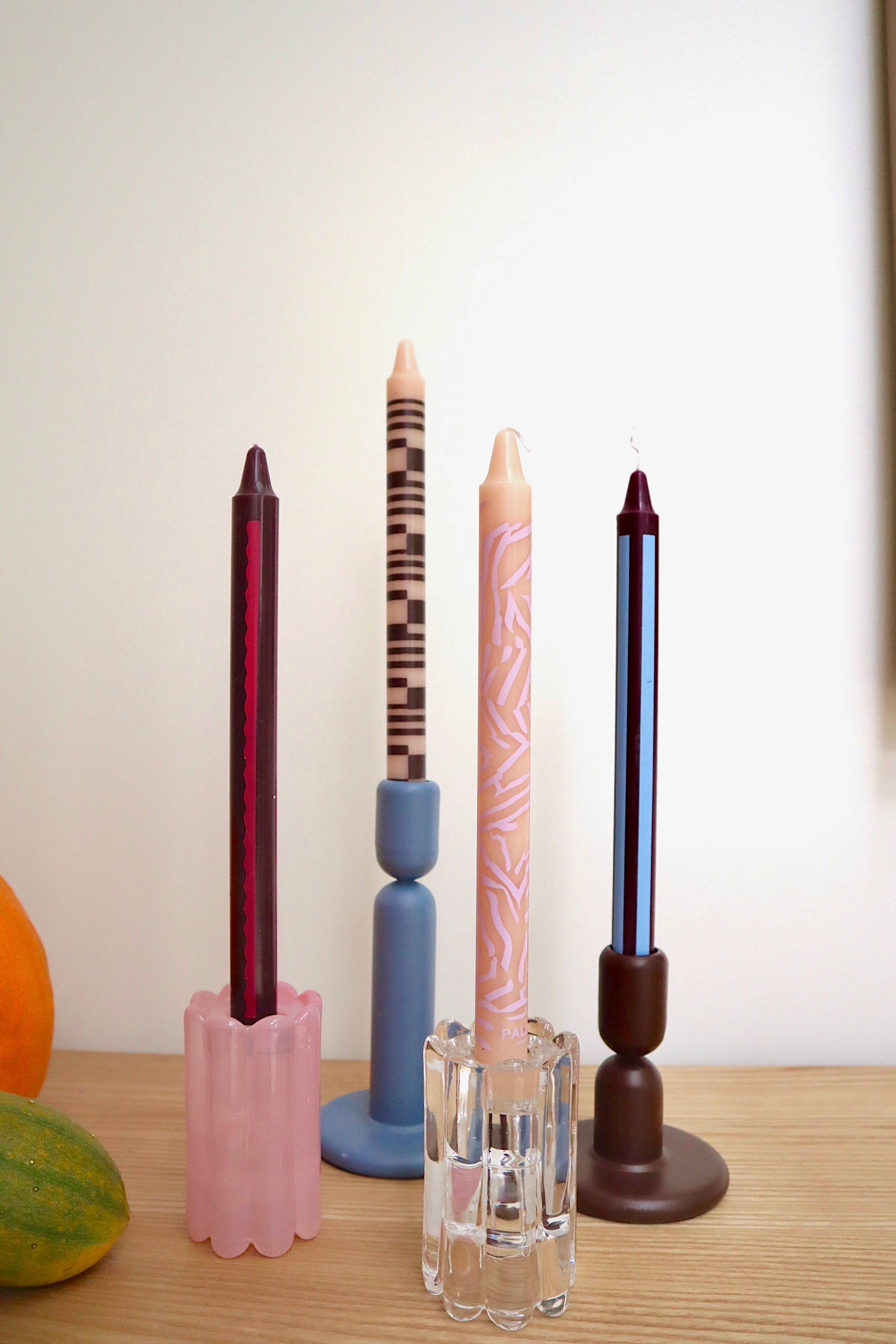 Palette Amsterdam - Wholesale Tapered Candle/Candlestick - Christmas 2025Design Dinner candles - Set of 4 - Maroon Room2