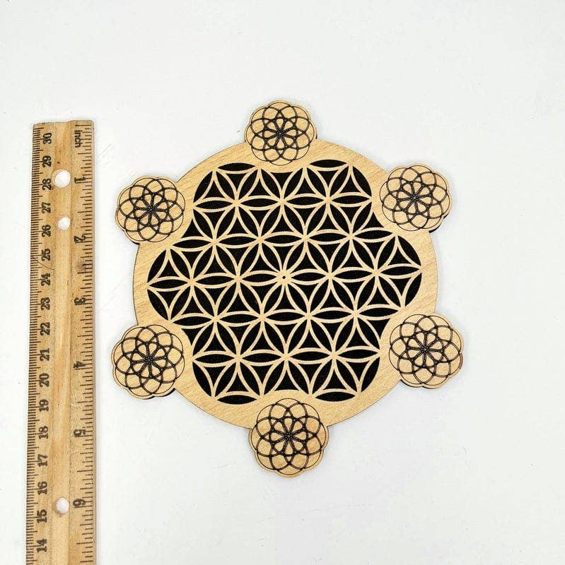 Rock Paradise – wholesale Spiritual stone/crystal – Flower of Life with Seed of Life Crystal Grid7