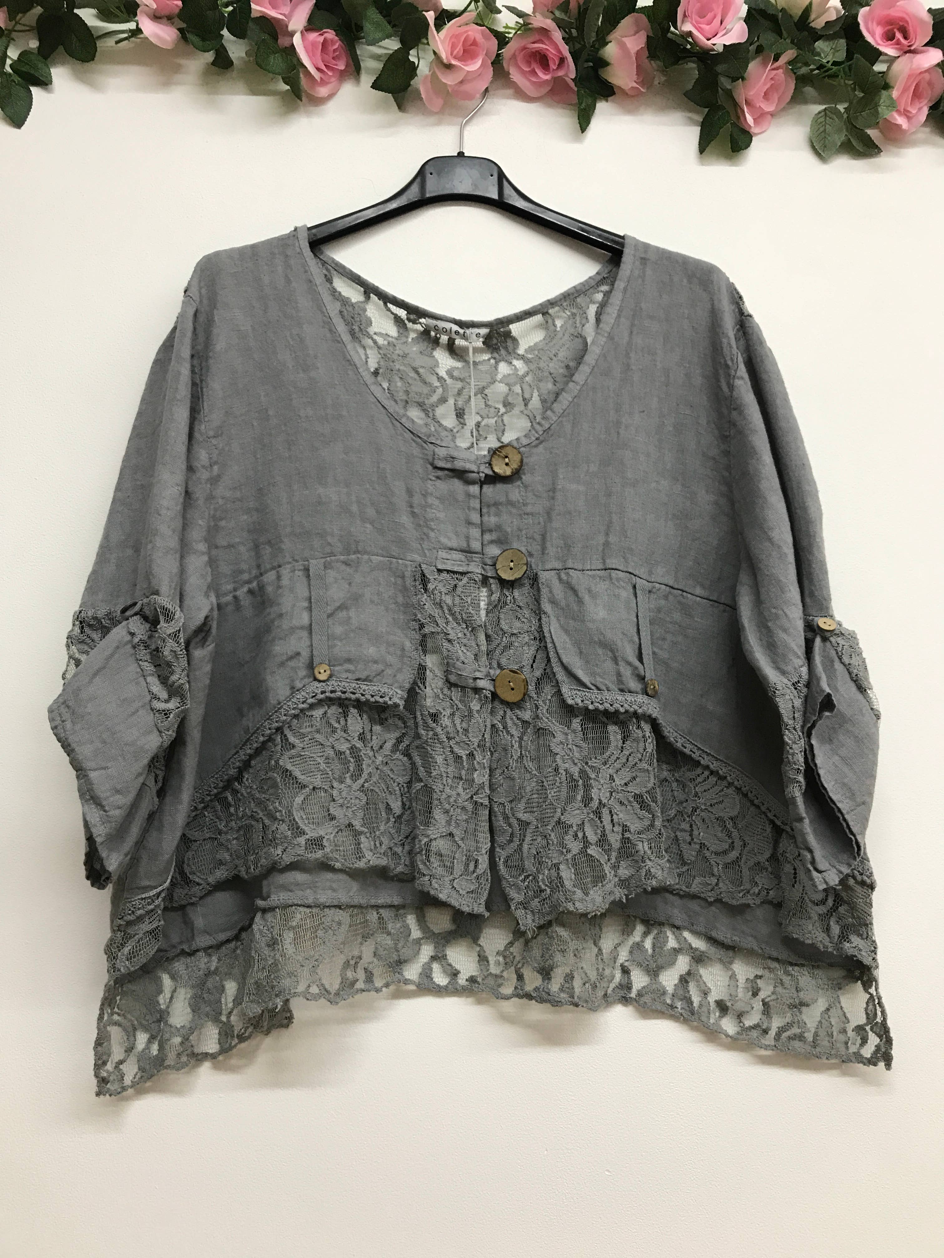 LINEN & COTTON HOUSE - Wholesale Jacket - Women's - VEST IN LINEN 9207 SPRING SUMMER48