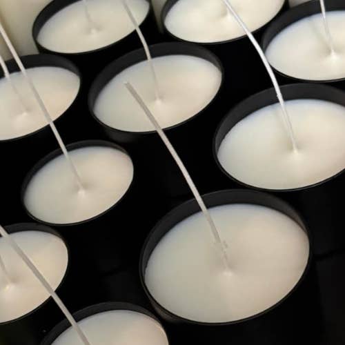 Matte Black Unlabeled Candle Tins - Choose 4oz or 8oz for wholesale by The Cabin Boutique Co