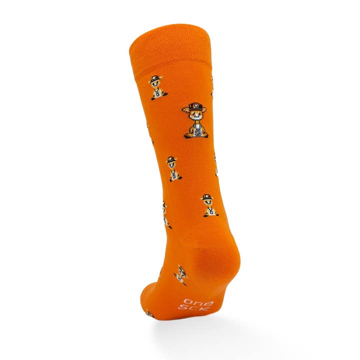 ONESCK - Wholesale Socks - Unisex - Funky Animal Socks | Hiphop Giraffe | Orange Sock Gift2