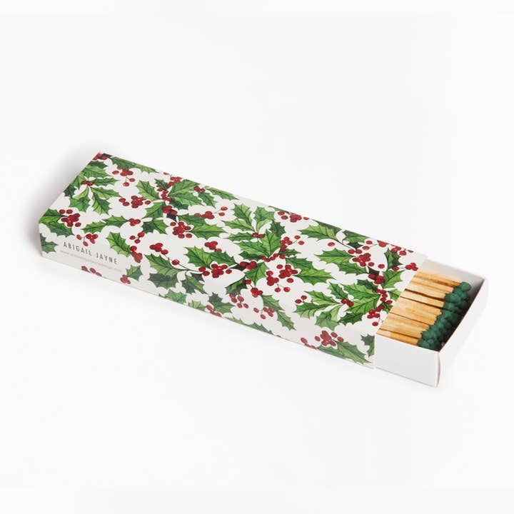 Abigail Jayne Design - Vente Allumettes - Allumettes de cheminée Vines of Holly | Décoration de bougies de Noël0