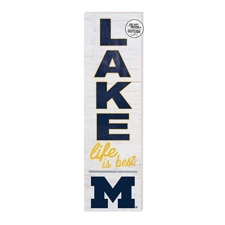 KH Sports Fan - Wholesale Wall Sign - 10x35 InOutdoor Sign LAKE Life Michigan Wolverines
