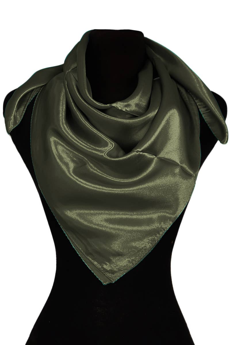 Cap Zone - Vente Écharpe – femme - Foulard carré brillant en satin polyester effet soie10