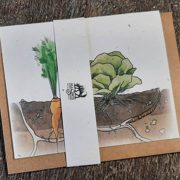 All Sorts Acres Farm & Gallery - Wholesale Everyday greeting card - The Humble Earthworm - wildflower seed paper greeting card1