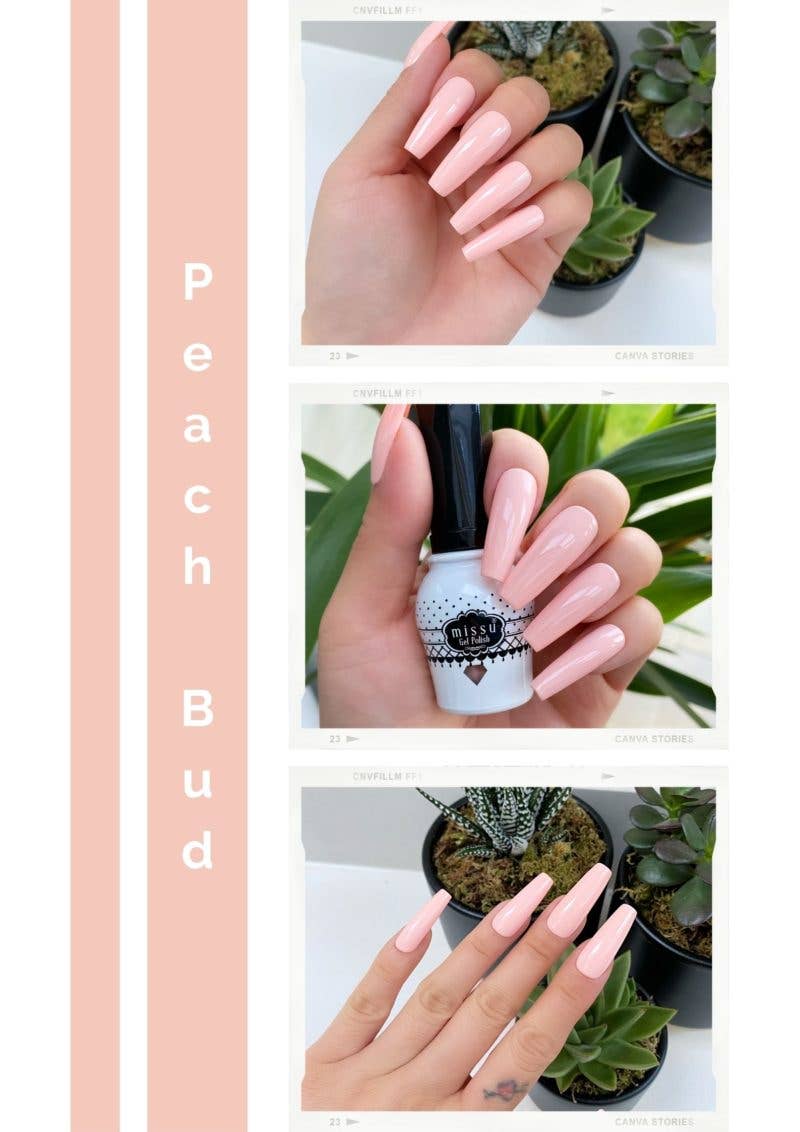 Missu – wholesale Nail polish – Missu Gel Polish Peach Bud 12ml1