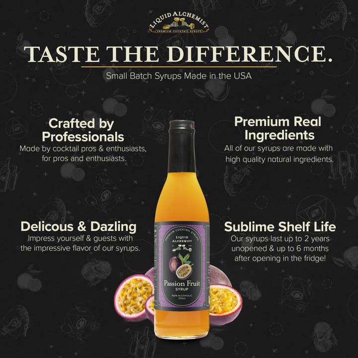 Liquid Alchemist Syrups - Wholesale Cocktail Mix/Syrup - Passion Fruit Cocktail Syrup3