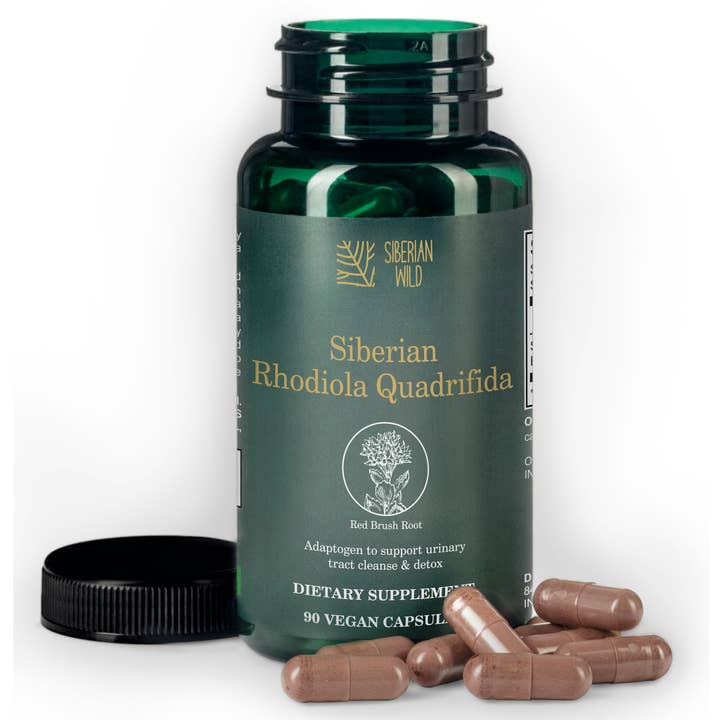 SiberianGreen - Wholesale Oral Supplement/Vitamin - Siberian Wild Rhodiola Quadrifida Capsules – 350 mg – 90 Vegan Capsules