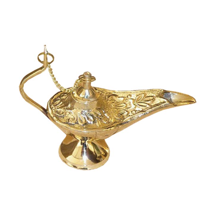 Brass Aladdin Lamp (4 in) for wholesale by Designs by Deekay Inc.