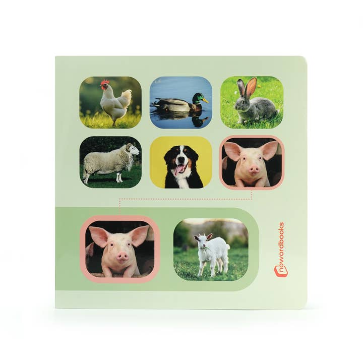 Seek & Find: Farm Animals - Wordless photo book for wholesale by Nowordbooks