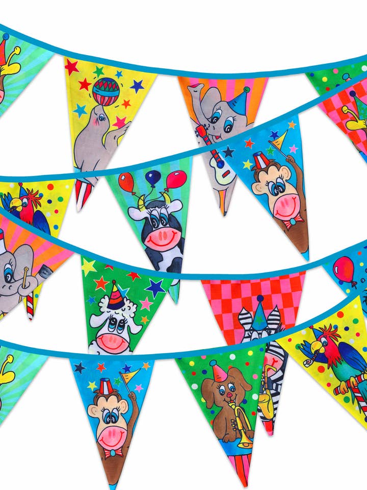 Guirlanda de Tecido Party XXL - Bandeiras de Tecido - Guirlanda para festa por atacado de Puk Art