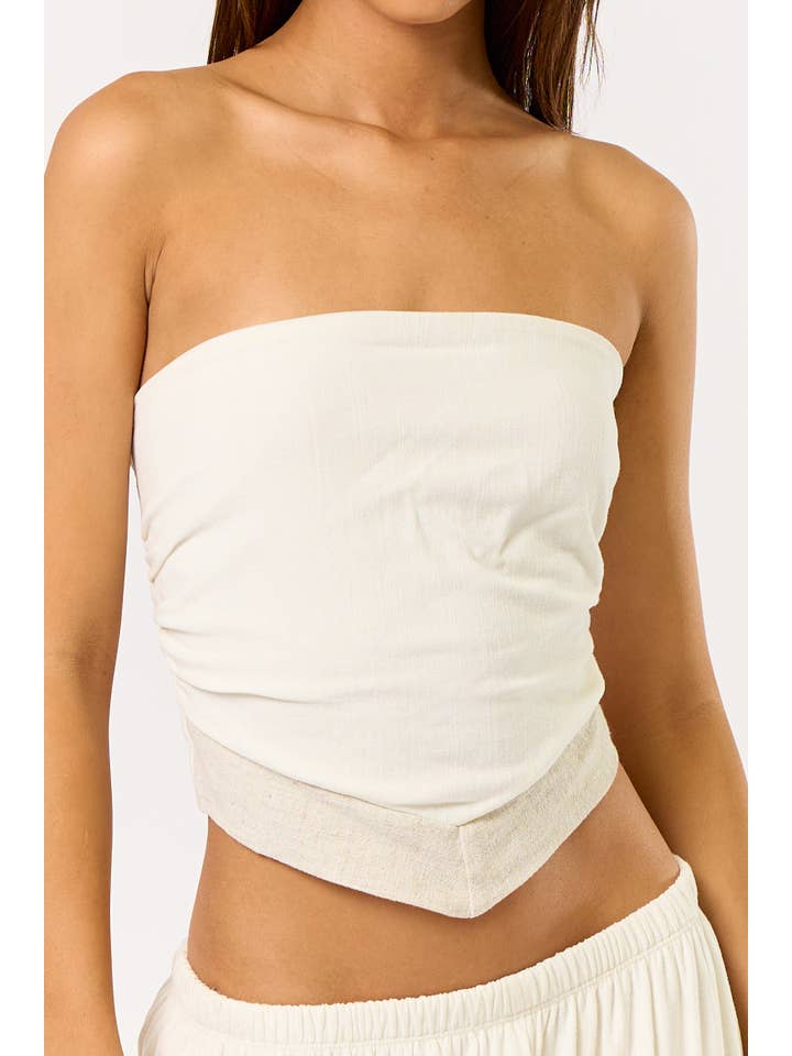 IVORY BS403 Scarf Top Cropped with Pants for wholesale on Faire