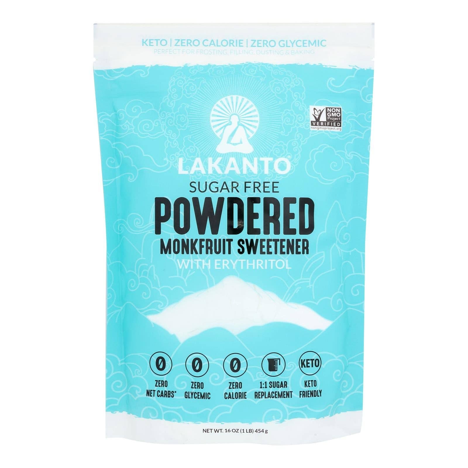 Everyday Supply Co - Wholesale Sugar/Sweetener - Lakanto Powdered Monkfruit Sweetener, 1 lb, Case of 80
