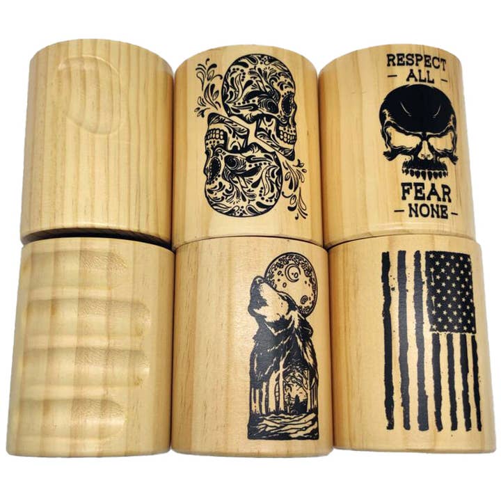 Novelty Brands - Wholesale Drink Huggers & Koozies - Insulated Handmade Wood Can Coozie Assortment - 6/Pack2
