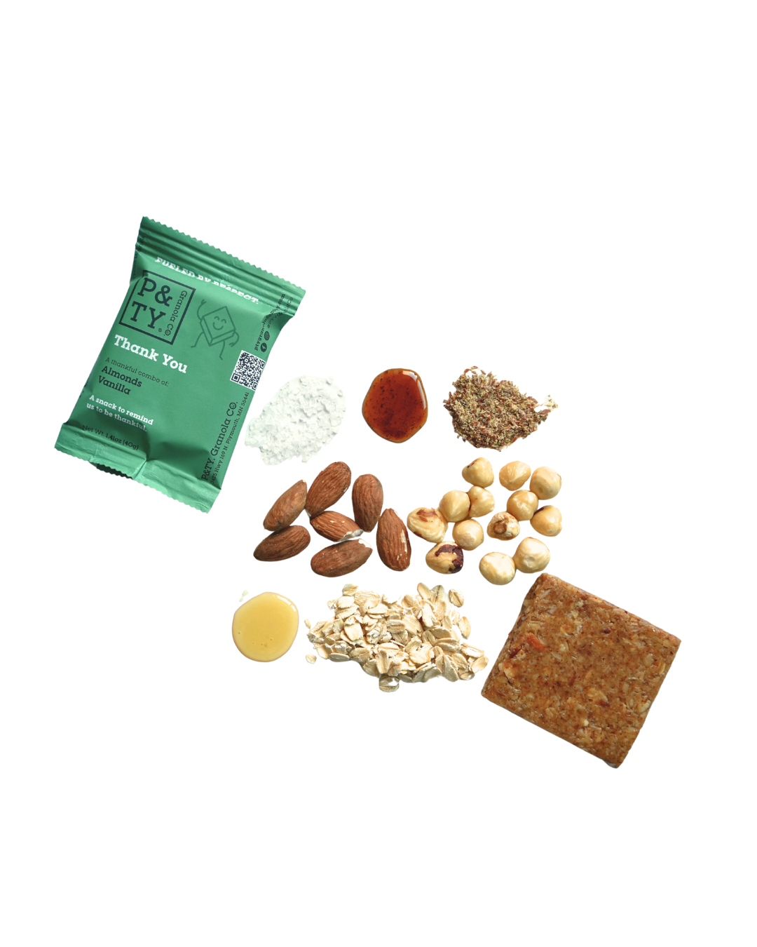 P&TY Granola Co. - Wholesale Snack Bar - Thank You Granola Bar: Almond, Vanilla3