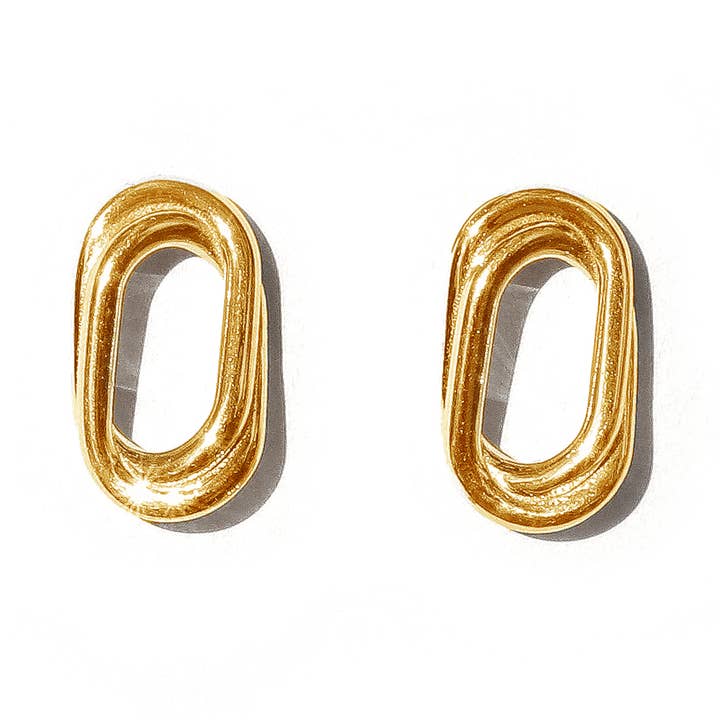 Icon Oval Stud Earrings for wholesale by Love Lori Michelle Jewelry