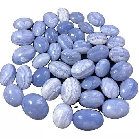 The Crushed Crystal - Wholesale Spiritual Stone/Crystal - Blue lace Agate Tumbles , Blue lace agate Stones -1 lbs bag2