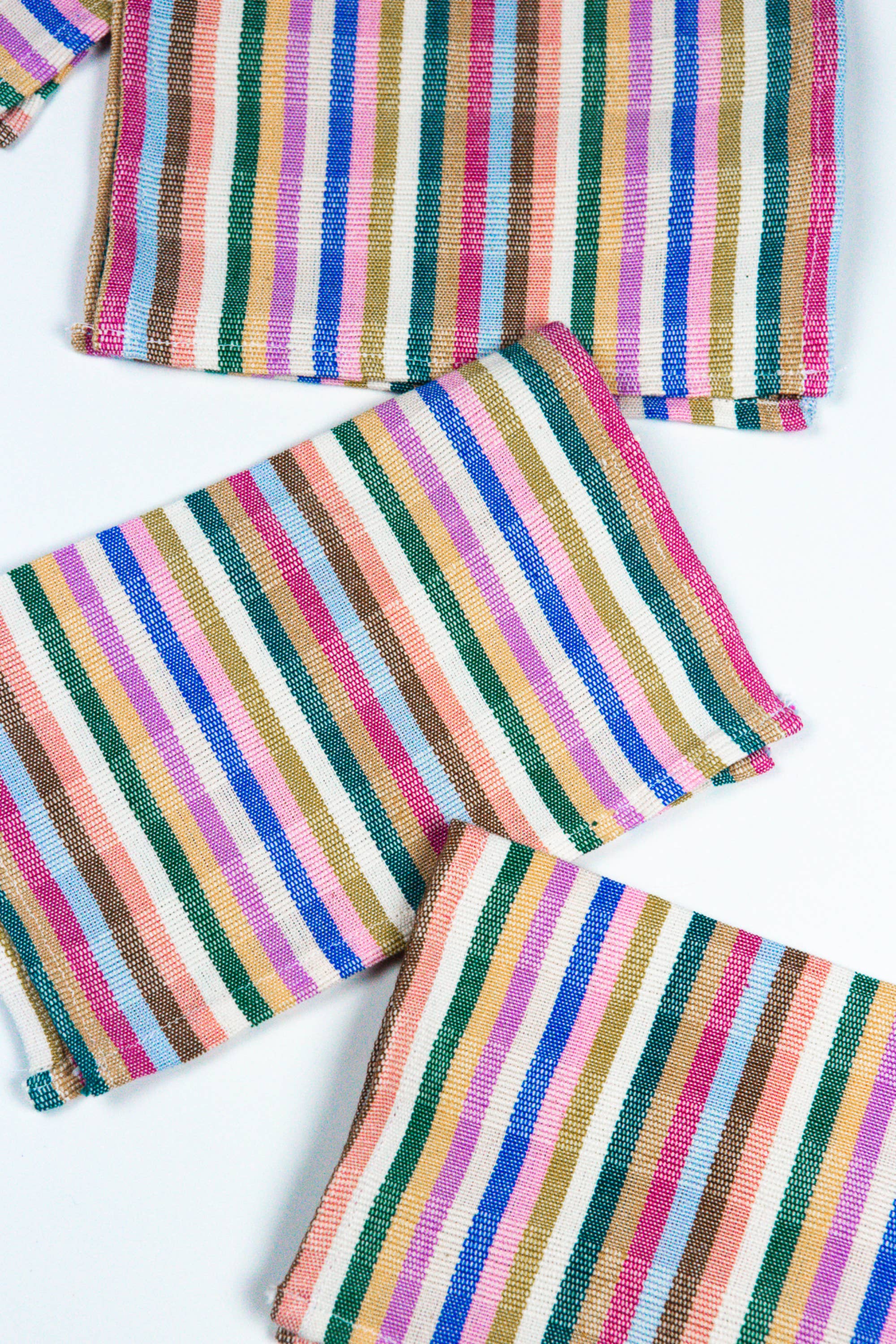 Archive NY - Wholesale Dinner & Cloth Napkin - Valentina Rainbow Cocktail Napkin Set of 44