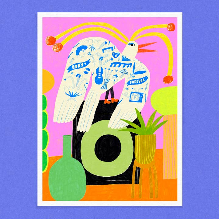 Dans Les Dents - Wholesale Poster - Poster 30X40 CM - TATTOO BIRD - AFF143