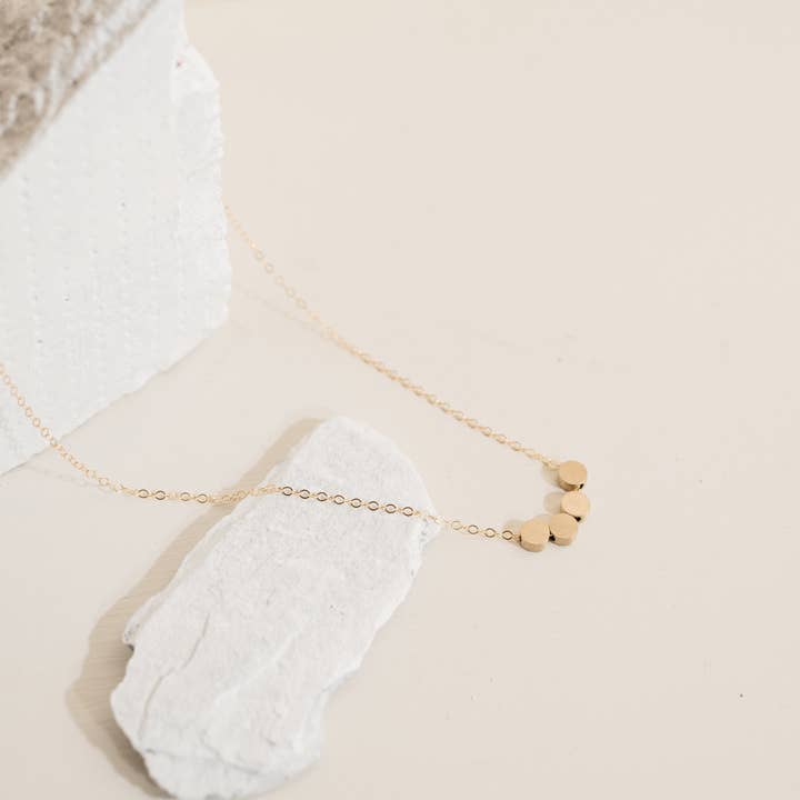 Circle Brass Bead Necklace for wholesale by Fawn And Rose