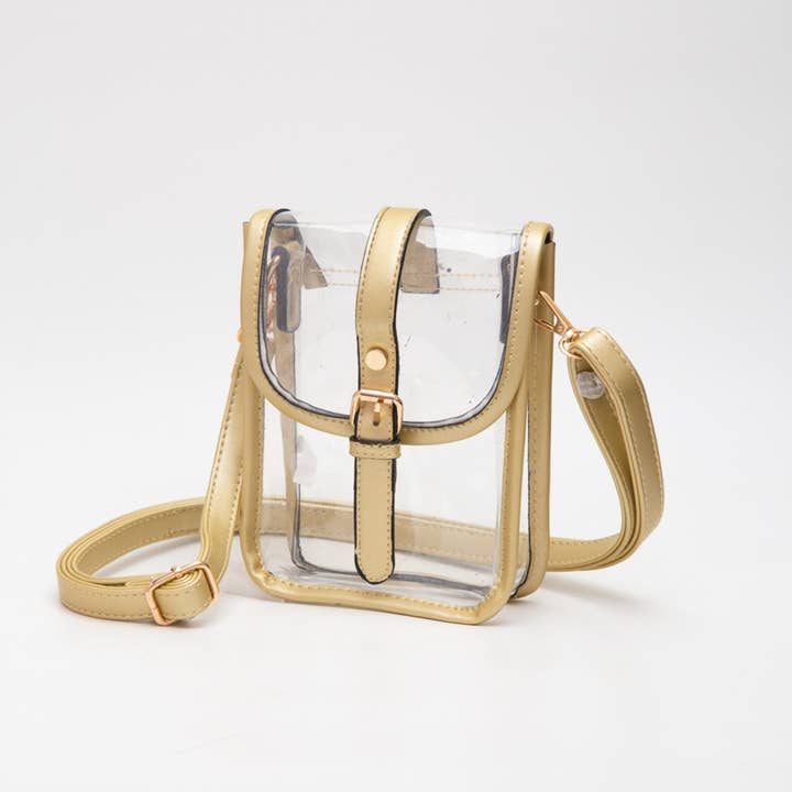 MiMi Wholesale - Wholesale Crossbody Bag - Women's - TG10608 Game Day Clear Buckle Strap Mini Crossbody Bag13