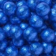 Long Island Candy Factory - Wholesale Chocolate - Alberts Milk Chocolate Balls Foil Blue Wrapped 2 Pound Bag Individually Wrapped
