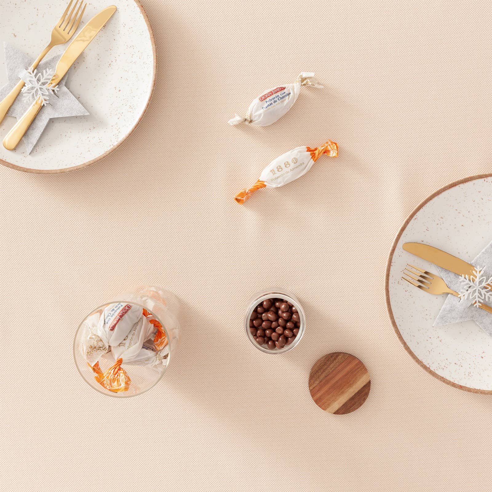 GAMUSI - Wholesale Tablecloth - Christmas tablecloth plain jacquard cotton LIGHTS10