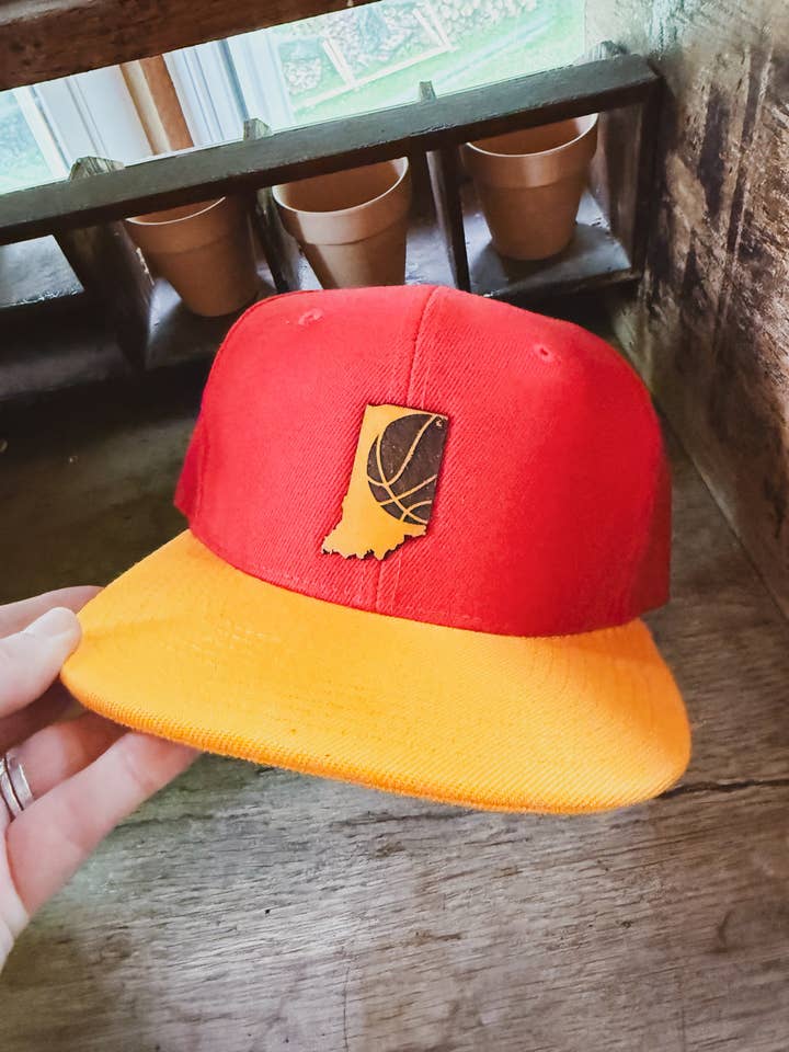 Indiana Basketball Red & Gold Hat - Kids for wholesale by Left Grain