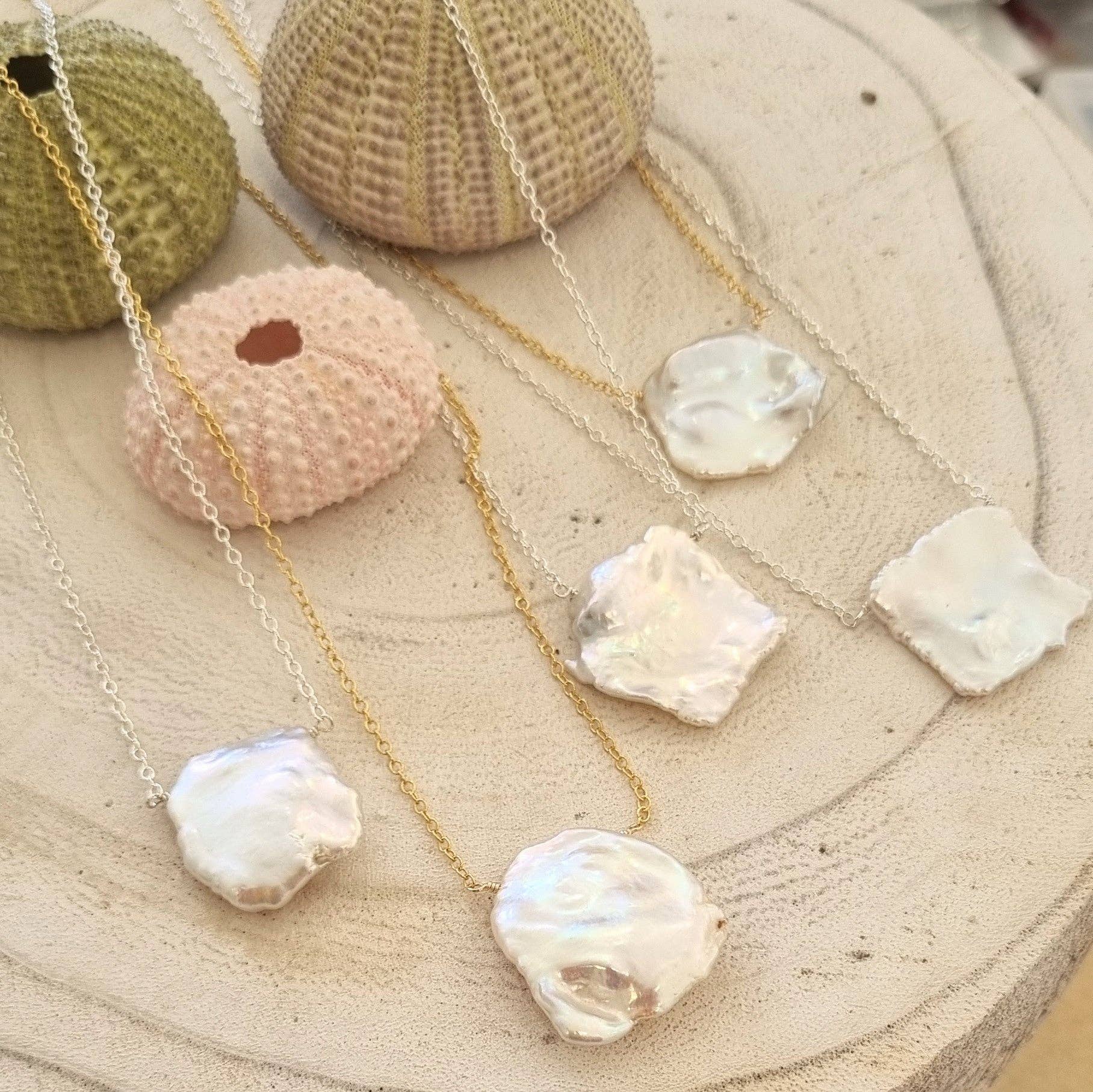 PearlGem Designs - Wholesale Pendant/charm necklace - Keshi Freshwater Pearl 14k Gold filled Gold or Sterling Silver Necklace7