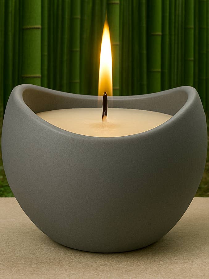 Bamboo Essential Oil Candle for wholesale by Wild Mango