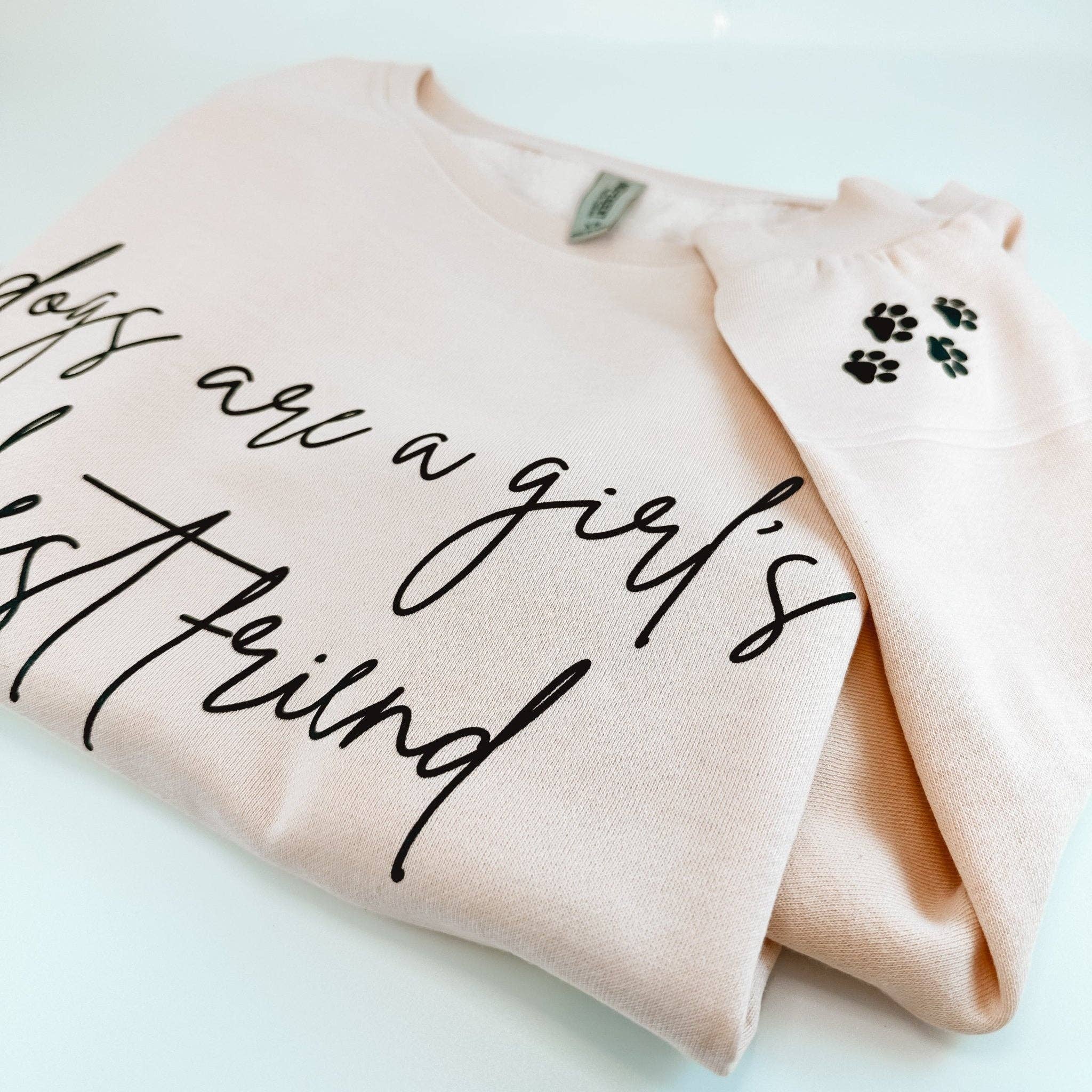 SunshineSoulMD - Venta al por mayor Sudadera estampada - Mujer - Sudadera ligera para amantes de perros «Dogs are a Girl's Best Friend»1