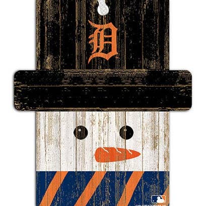 Detroit Tigers Snowman Ornament for wholesale by Fan Creations