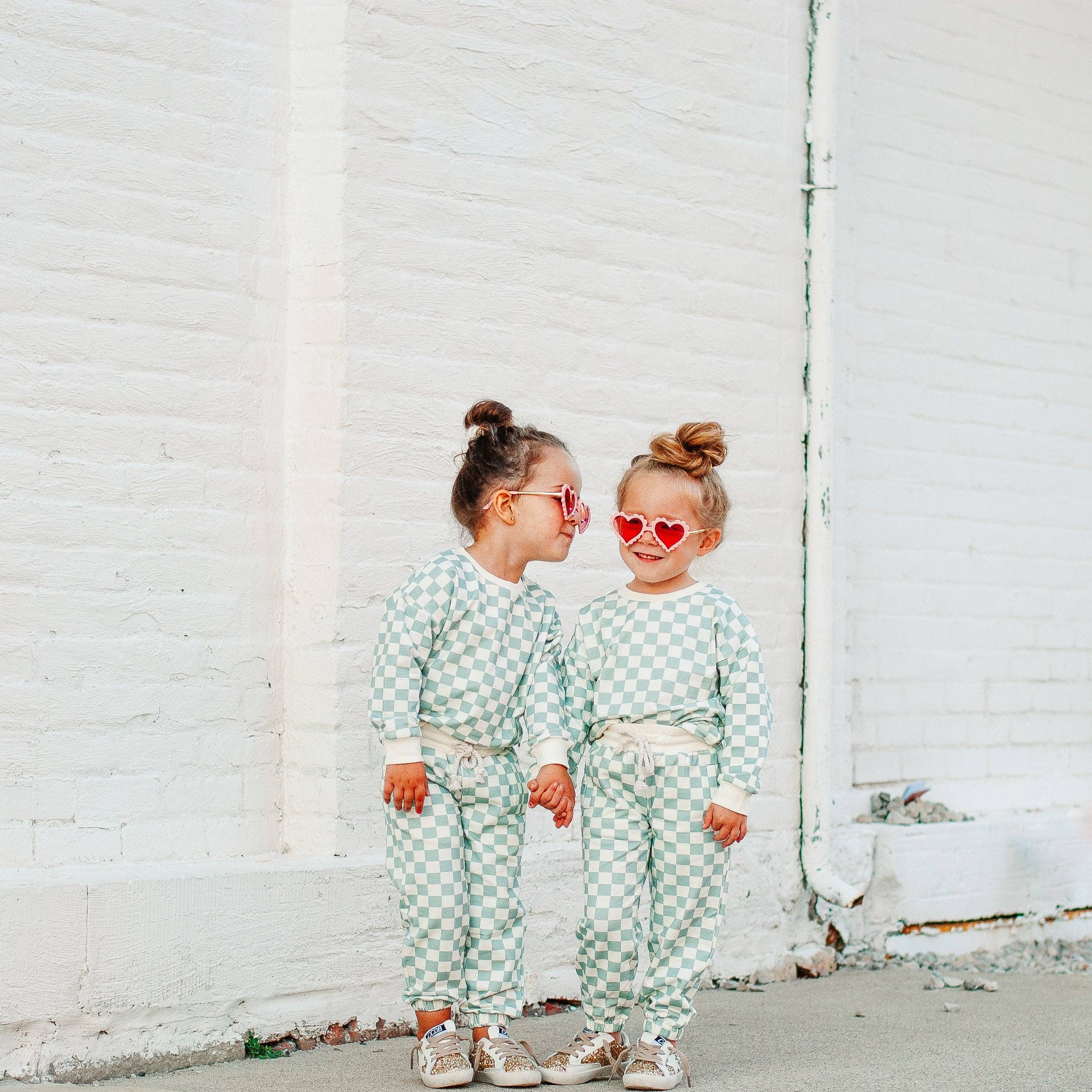 Tulip+Olive - Vente Ensemble de vêtements d'intérieur – enfant - Ensemble de jogging à carreaux - Enfants2